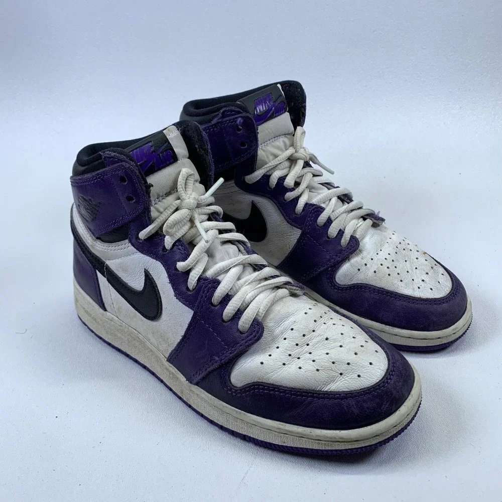 Nike Air Jordan‎ 1 High OG SE Court Purple Size 5.5Y Womens Sneakers Swoosh